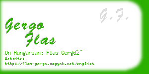 gergo flas business card
